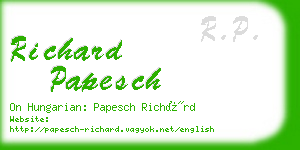 richard papesch business card